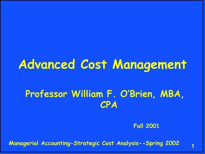 advanced cost management