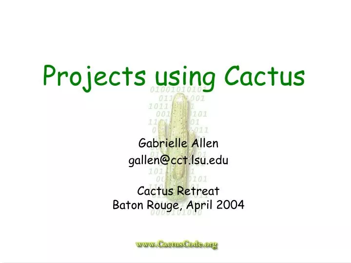 projects using cactus