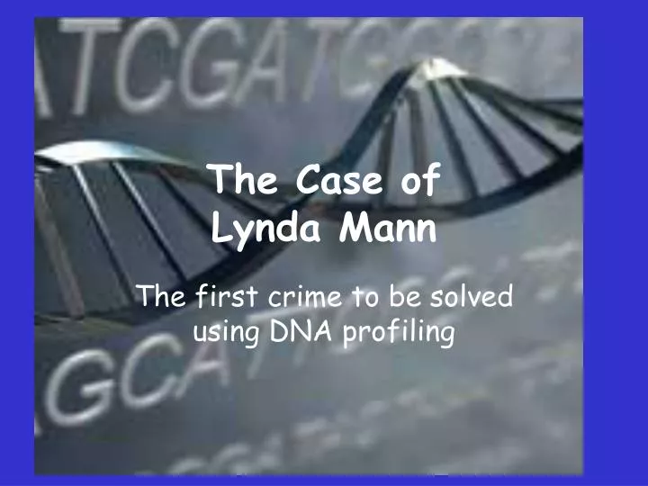 the case of lynda mann