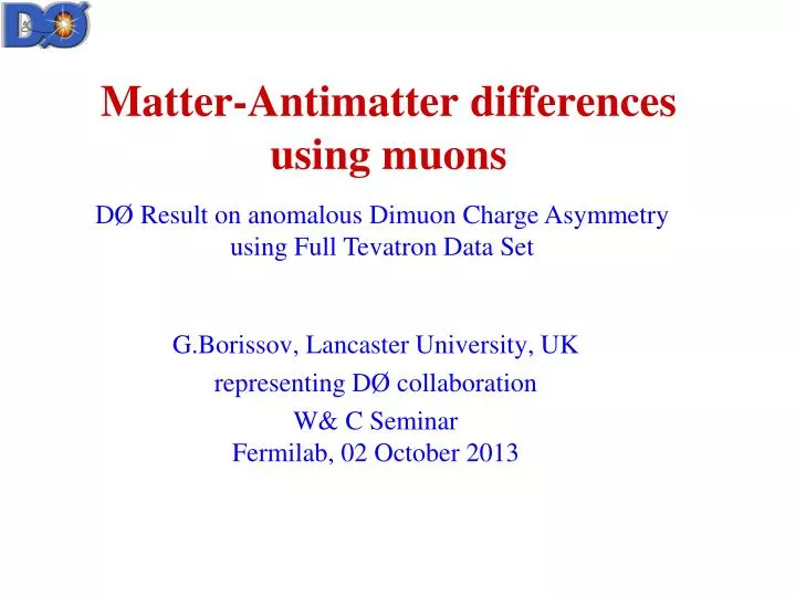matter antimatter differences using muons