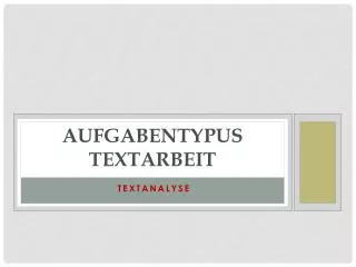 aufgabentypus textarbeit