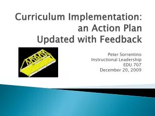 Curriculum Implementation: an Action Plan Updated with Feedback