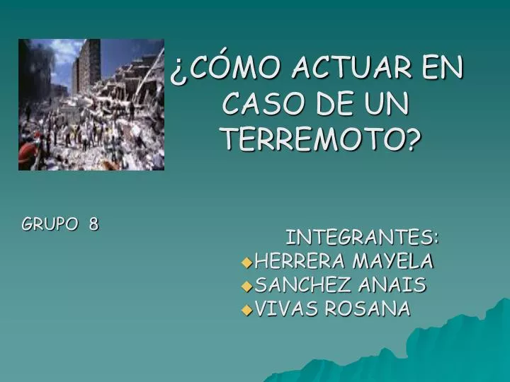 c mo actuar en caso de un terremoto