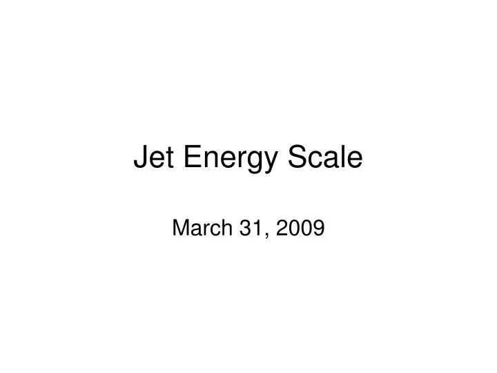 jet energy scale