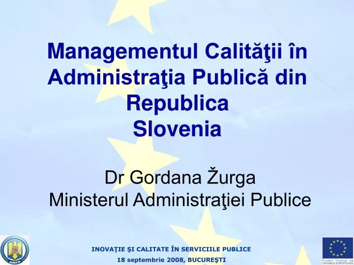 manage mentul calit ii n administra ia public din republica slovenia
