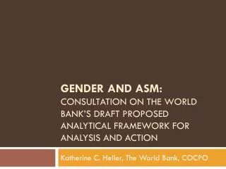 Katherine C. Heller, The World Bank, COCPO