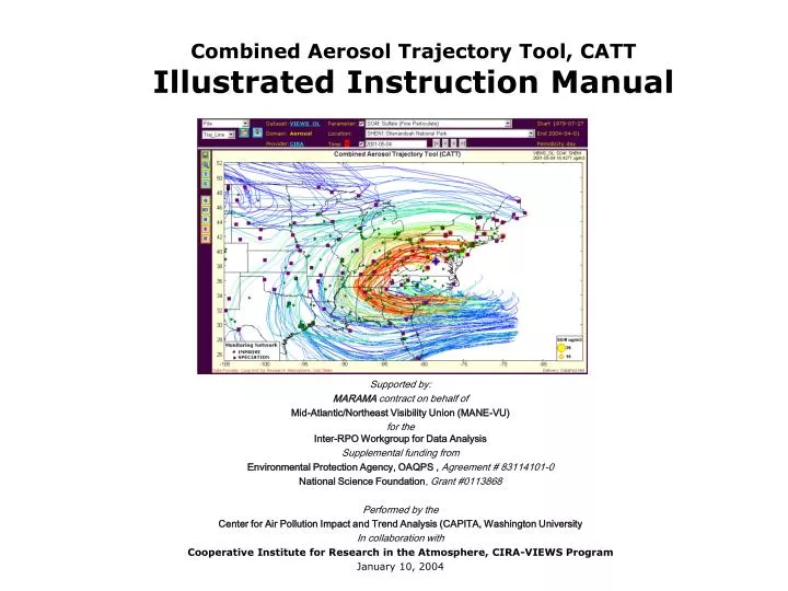 combined aerosol trajectory tool catt illustrated instruction manual