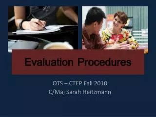 Evaluation Procedures