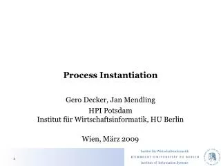 Process Instantiation