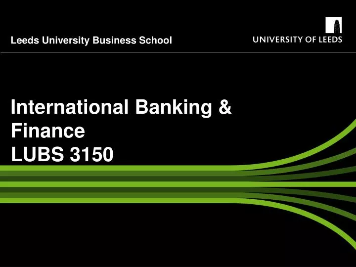 international banking finance lubs 3150