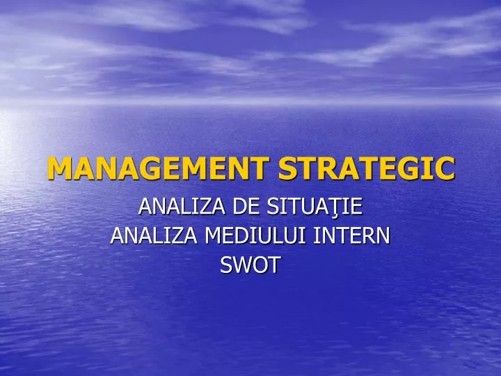 management strategic