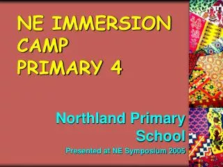 NE IMMERSION CAMP PRIMARY 4