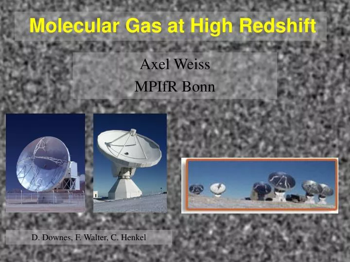 molecular gas at high redshift