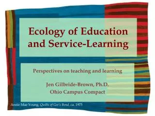 Ecology of Education and Service-Learning