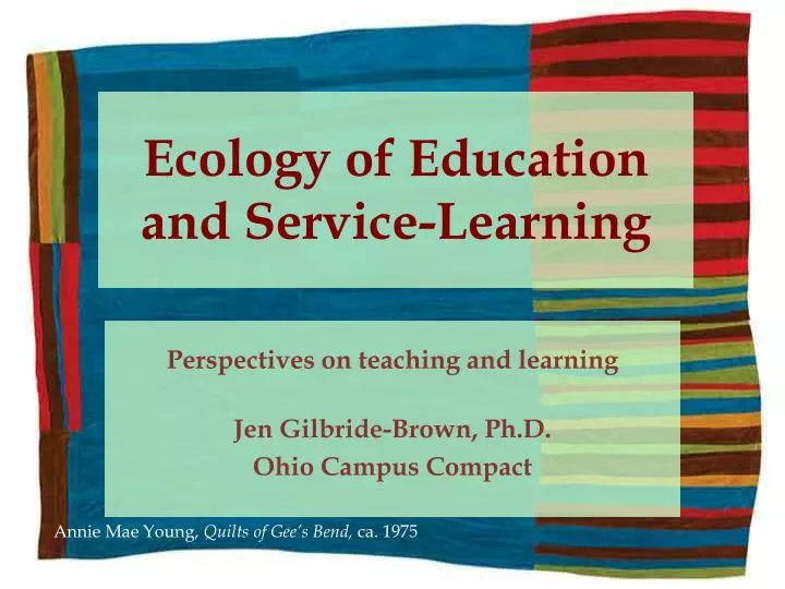 ecology of education and service learning