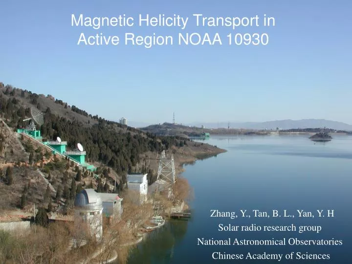magnetic helicity transport in active region noaa 10930