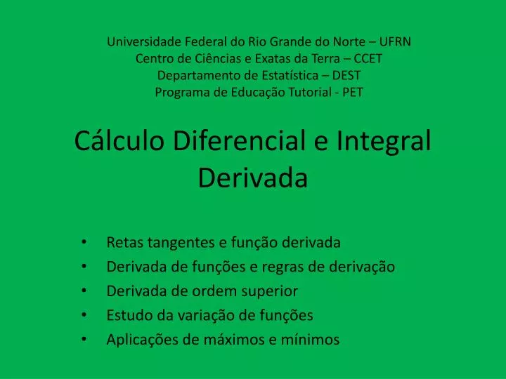 c lculo diferencial e integral derivada