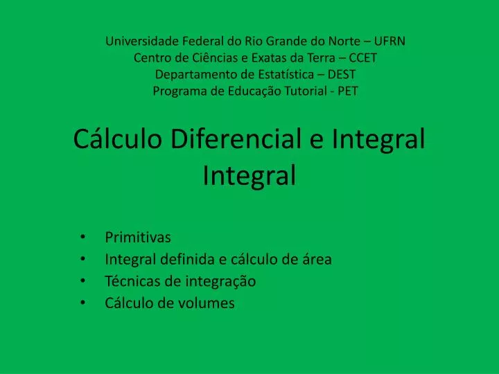 c lculo diferencial e integral integral