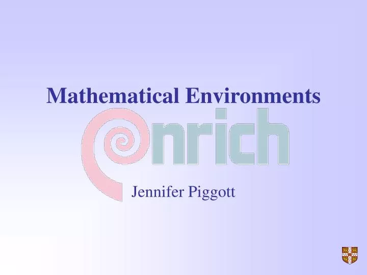 mathematical environments