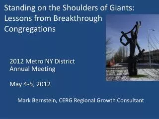 Standing on the Shoulders of Giants: Lessons from Breakthrough Congregations