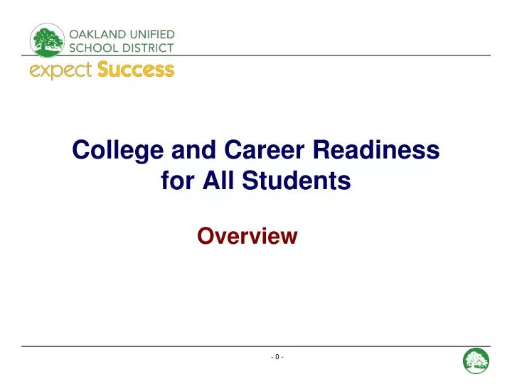 college and career readiness for all students