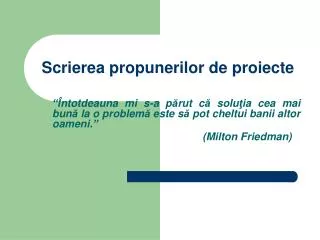 scrierea propunerilor de proiecte