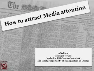 How to attract Media attention