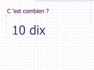 c est combien