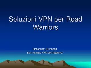 soluzioni vpn per road warriors