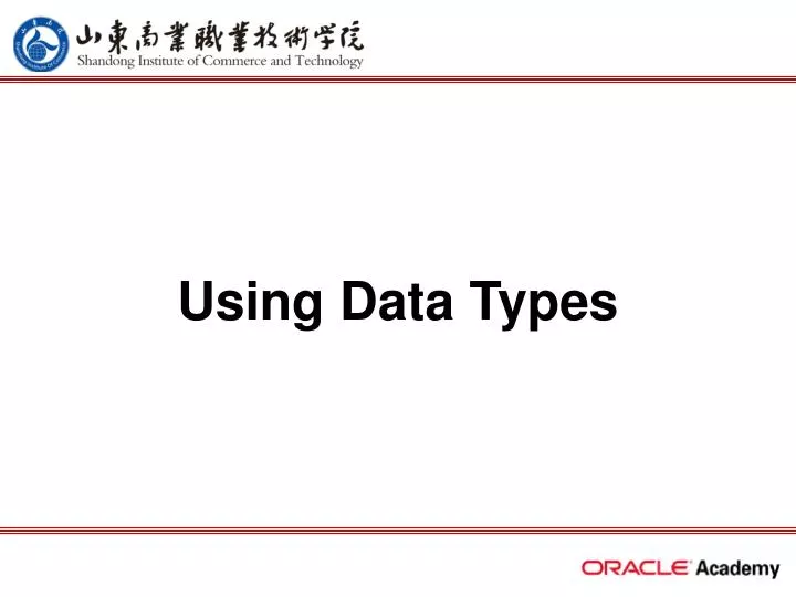 using data types