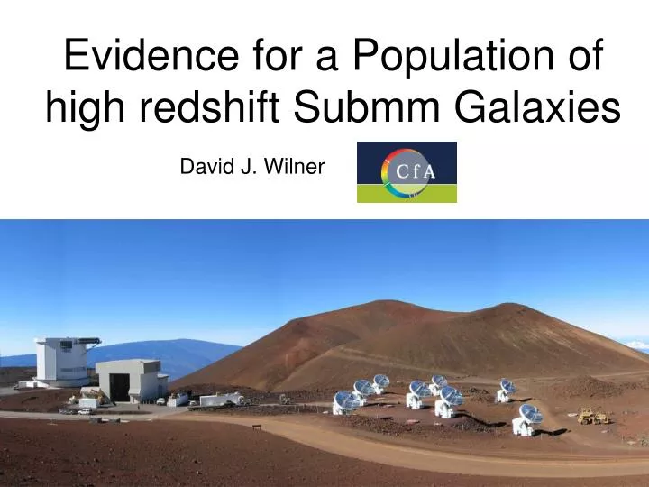 evidence for a population of high redshift submm galaxies