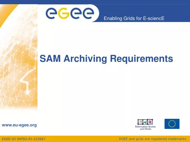 sam archiving requirements