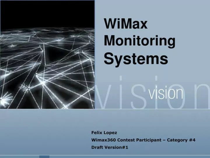 wimax monitoring systems