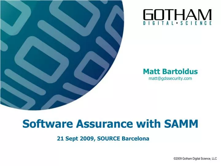 software assurance with samm