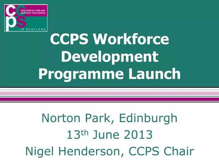 ccps workforce development programme launch