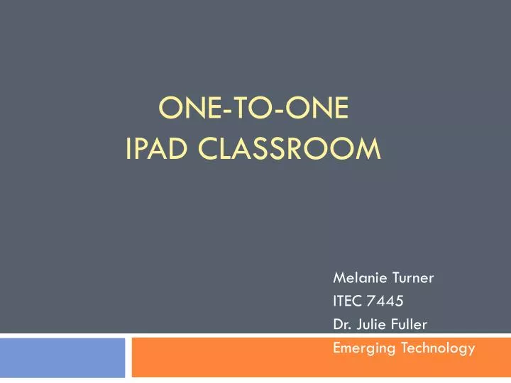 one to one ipad classroom