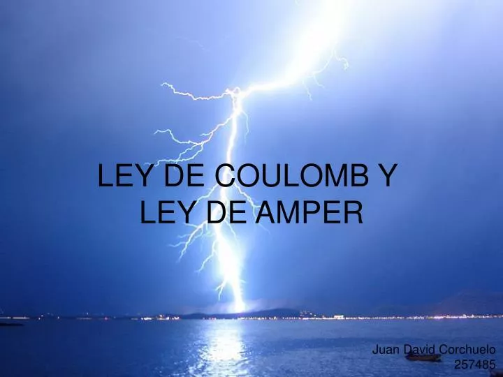 ley de coulomb y ley de amper