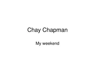 Chay Chapman