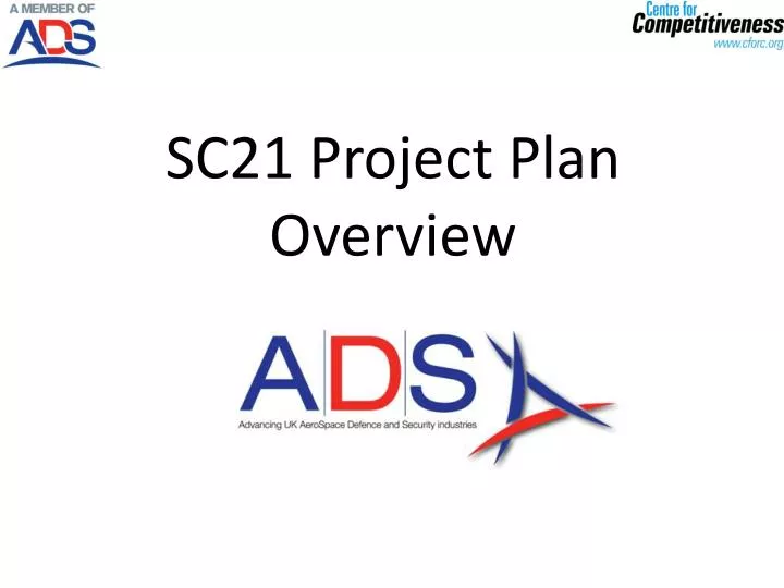 sc21 project plan overview