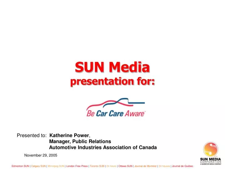 sun media presentation for