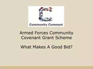 Armed Forces Community Covenant Grant Scheme