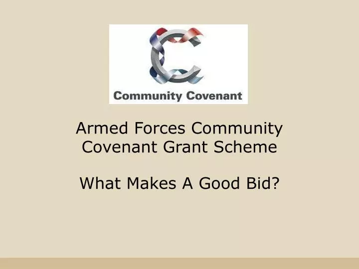 armed forces community covenant grant scheme
