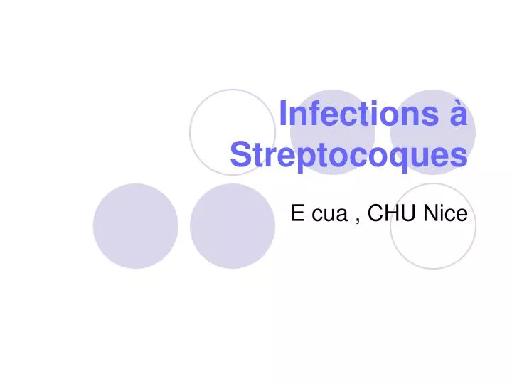 infections streptocoques