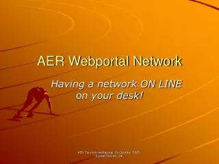AER Webportal Network