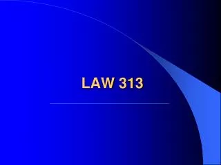 LAW 313