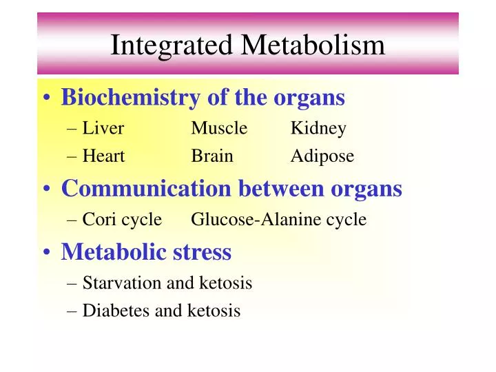 integrated metabolism