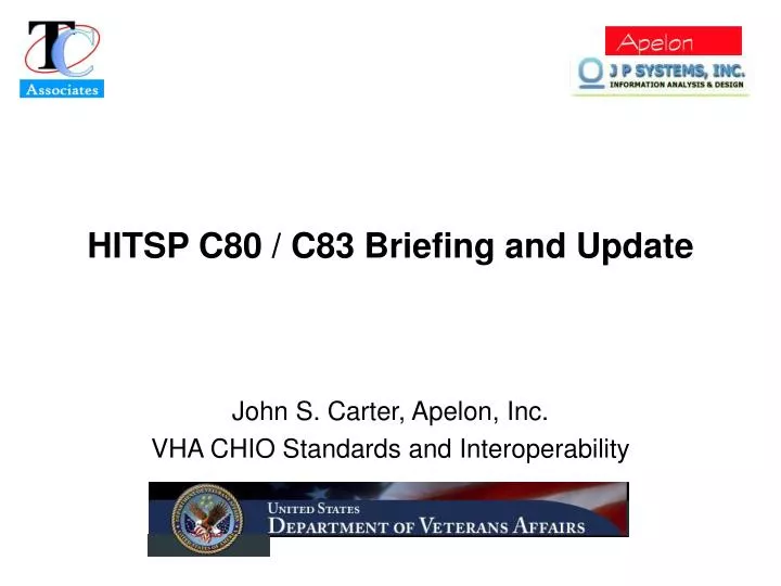 hitsp c80 c83 briefing and update