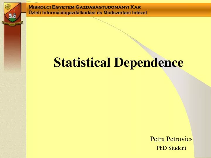 statistical dependence