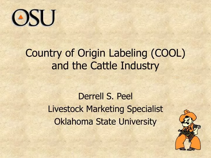 country of origin labeling cool and the cattle industry