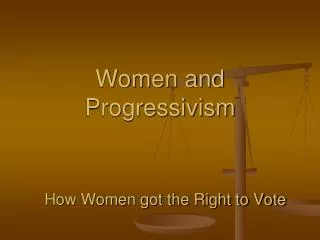 Women and Progressivism